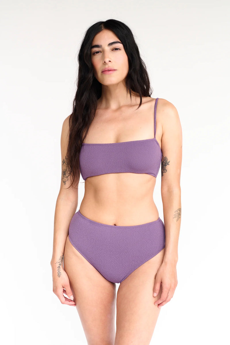 Boucle Hidden Underwire Bikini Top Purple