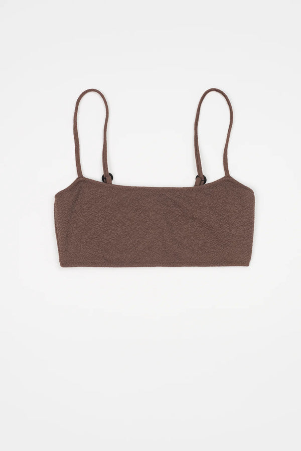 Boucle Hidden Underwire Bikini Top Chocolate