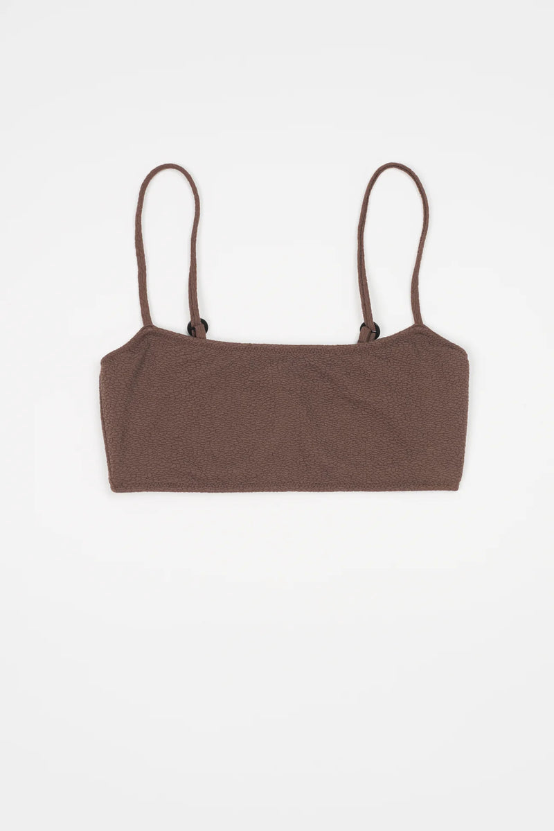 Boucle Hidden Underwire Bikini Top Chocolate