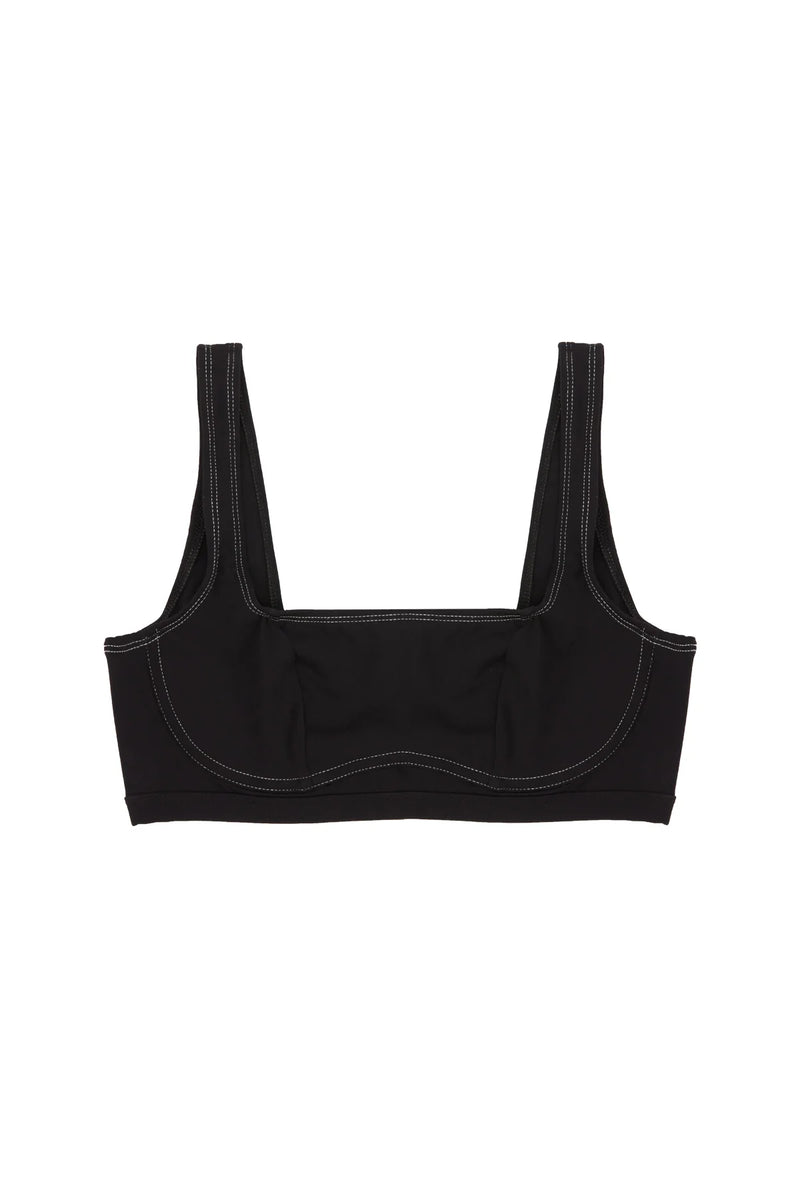 Kelly U/W Bandeau Bikini Top Black