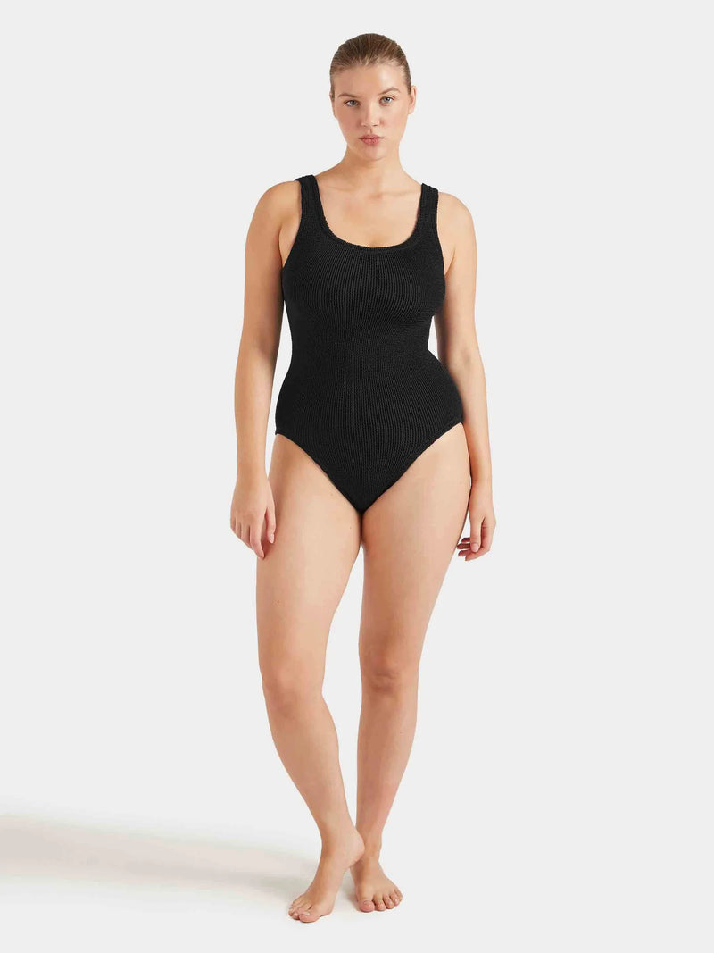 Coverage Square Neck Swim Black