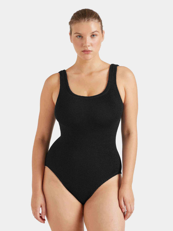 Coverage Square Neck Swim Black