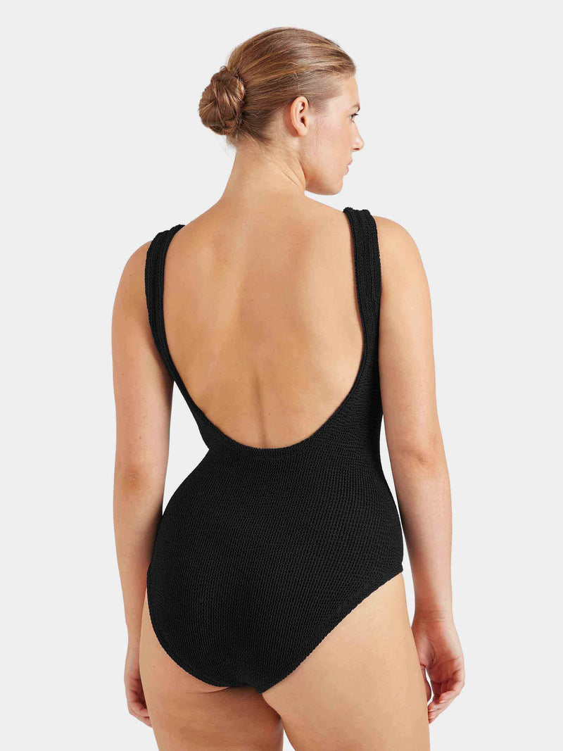 Coverage Square Neck Swim Black