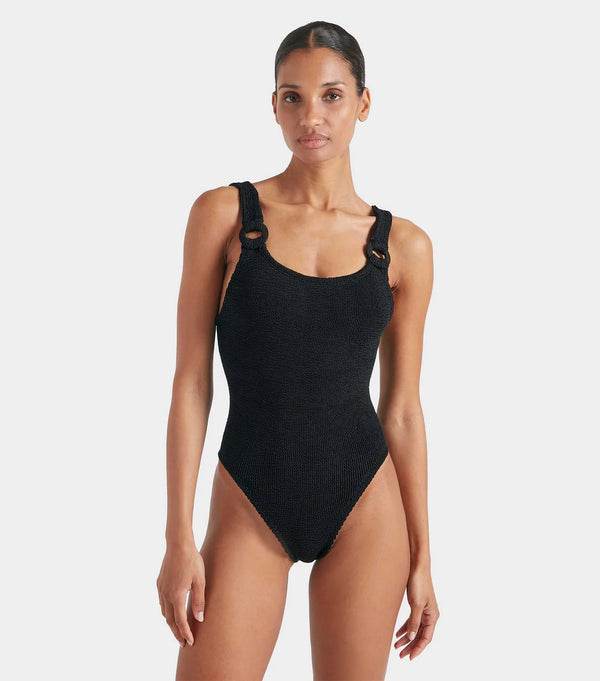 Domino Swim with Tonal Hoops Black