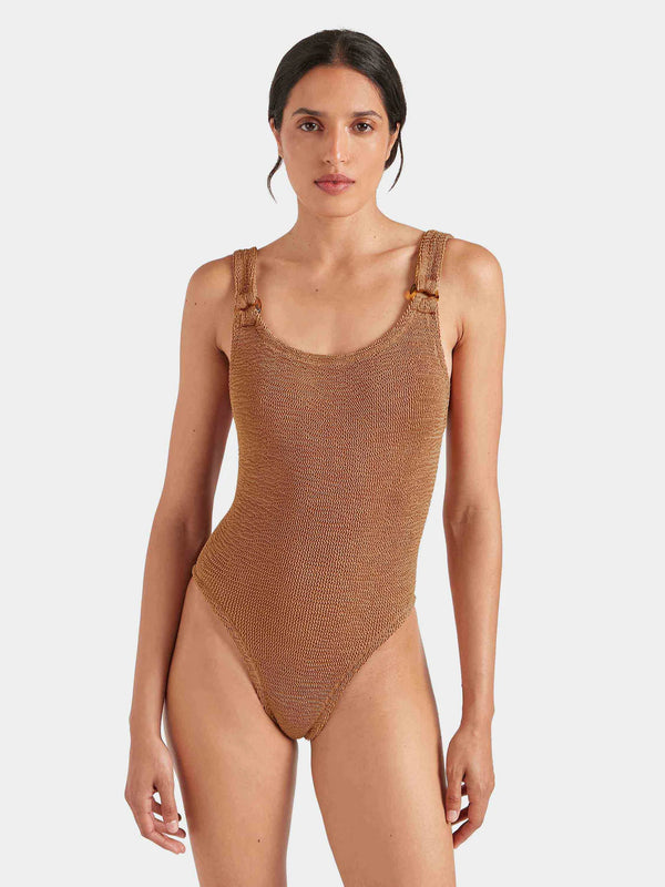 Domino Swim Metallic Cocoa